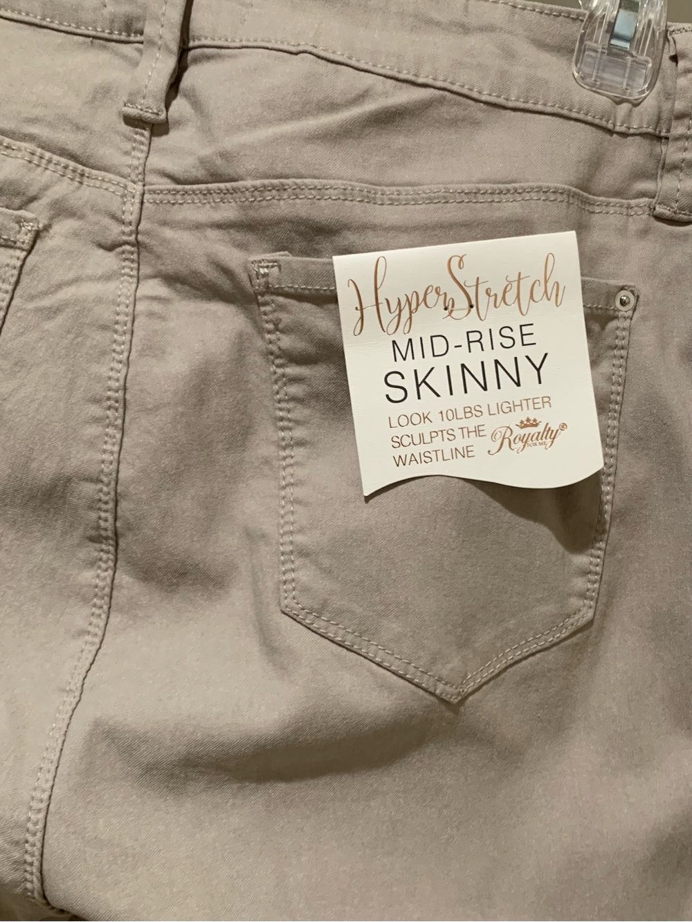 Royalty for Me Hyperstretch Khaki Tan 22W provide a slimming silhouette NWT - Picture 5 of 16